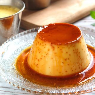 Flan con nata