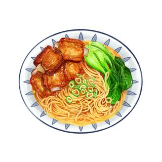 Spaghetti con costolette di maiale