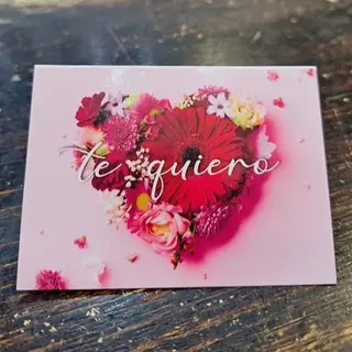 Tarjeta Te quiero "Corazón Flores"