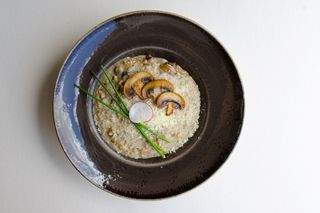 Ризото с манатарки, печурки и трюфел