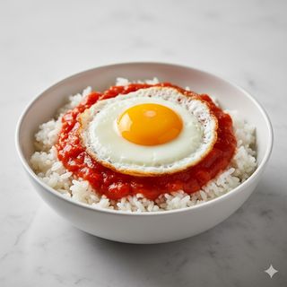 Arroz Con Tomate Frito Y Huevo