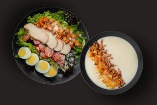 Салат "Цезар" з куркою + крем-суп