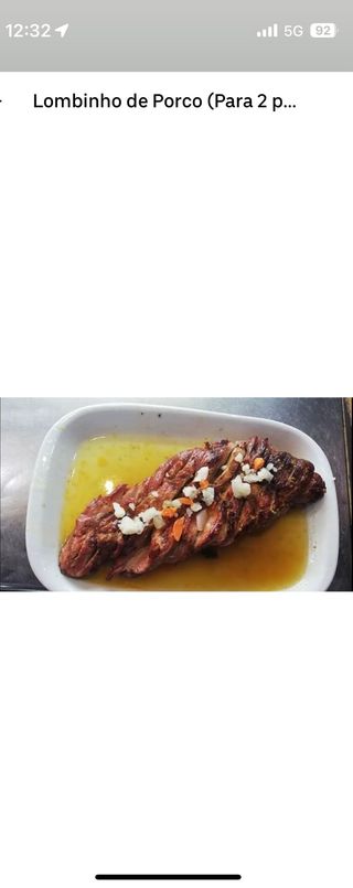 Lombinho de Porco para 2 Pessoas