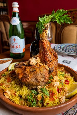 Stinco d'Agnello con Riso Speziato per 2 persone