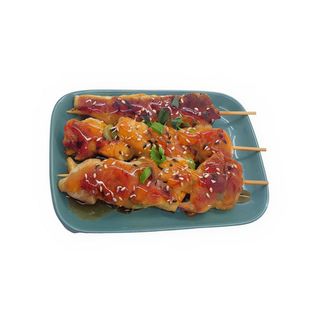 Yakitori de pollo (3 uds.)鸡串