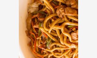 Chicken noodles and vegetarians