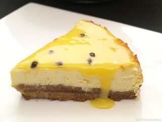 Pastis de formatge amb maracuyà