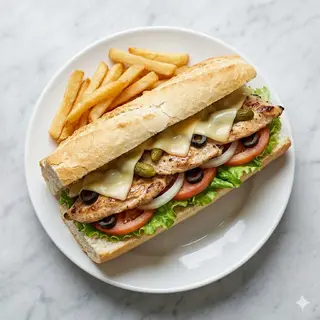 Bocadillo De Pollo A La Plancha