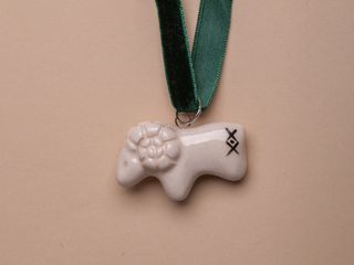 Підвіска Баранчик білий