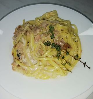 Лингуини с риба тон