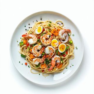 Spaghetti di riso alla piastra