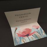 Tarjeta Dedicatoria Amapolas