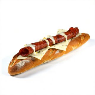 Bocadillo De Chorizo Ibérico De Bellota Con Queso