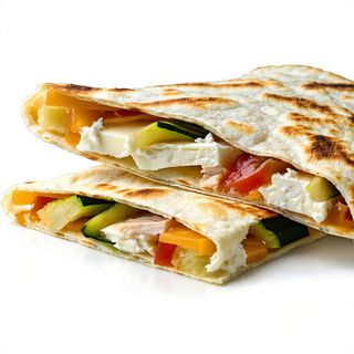 Piadina fesa di tacchino, stracchino e zucchine grigliate