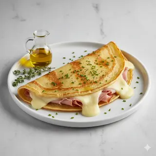 Crepe Con Jamón Y Queso
