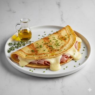 Crepe Con Jamón Y Queso