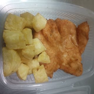 Escalope pollo con patatas 