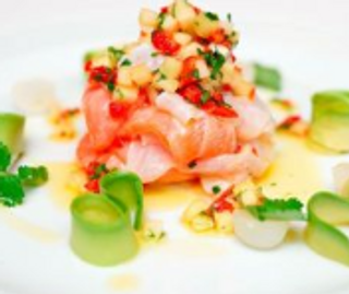 Salmon ceviche