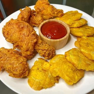 Pica Pollo Con Patacón (tostones)  (5 Pzs.)