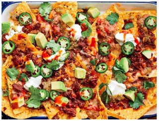 Refried Bean Nachos