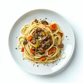 22b. Spaghetti saltati con carne