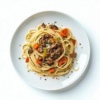 22b. Spaghetti saltati con carne