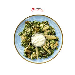 Пиле със спанак и пармезан