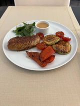 Стейк індички з овочами гриль