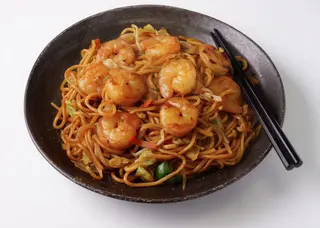32.Tallarines Fritos Con Gambas