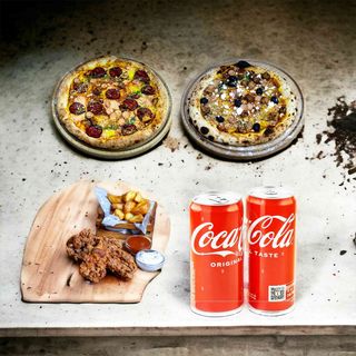 Combo of 2 pizza 1 Crispy Chicken & 2 Drinks®