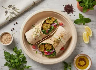 Pita falafel zaatar