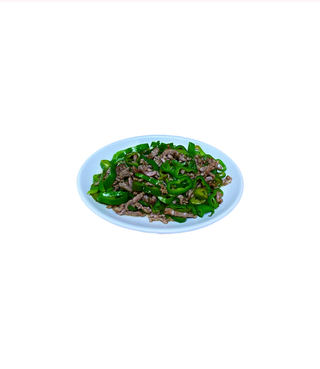 Ternera con pimientos verdes