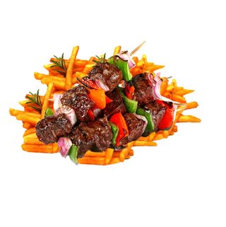 Espetada de Vaca com batatas