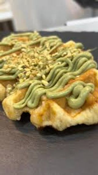 Waffle con nutella di pistacchio