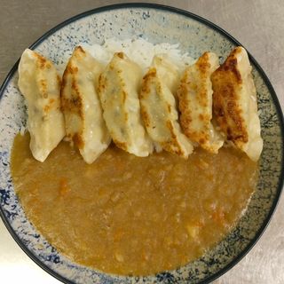 22.日式煎鸡饺子咖喱酱盖饭(Tazón de arroz con gyozas y salsa de curry)