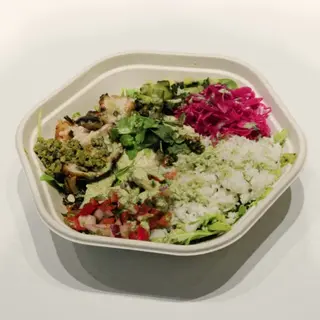 Chicken hummus salad