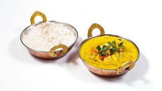  Curry indian cu pui, lapte de cocos si orez basmati