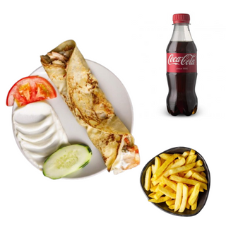 Sandwich chawarma poulet + Frites + Boisson