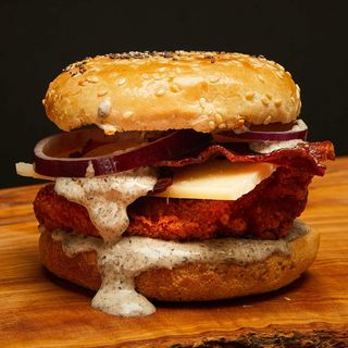 Chicken Burger Truff Burning