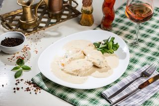 Pui cu sos gorgonzola