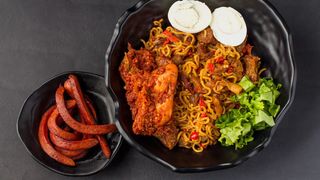 Noodles, Egg, Asun and Sausage