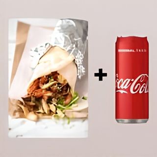 Дюнер в арабска питка голям (400г) + кока кола (330мл)