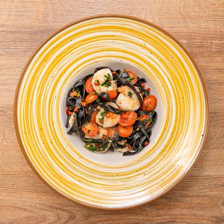 Tagliatelle z krewetkami