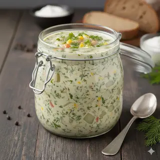 Wegetariański chowder ziołowy