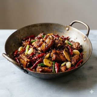 Puntine di maiale in wok