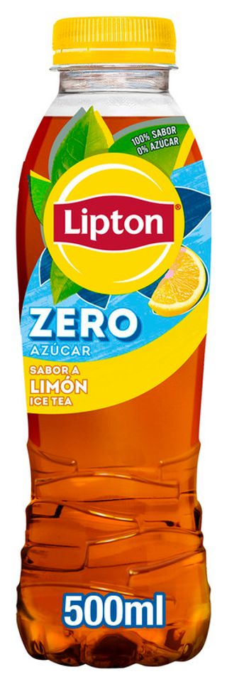 Lipton Té Limón Zero Refresco de Té sin Azúcar sabor Limón Botella 500ml