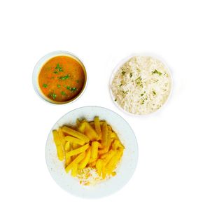 Chips (R), Rice (F) + Gravy