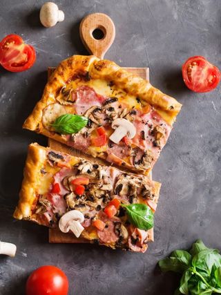 Pizza 1/8 de plateau  : Poulet & Champignons