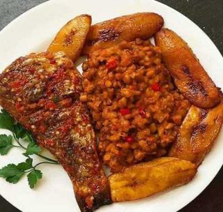 Beans, Fish and Plantain