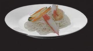 128. Spaghetti di riso con misto mare